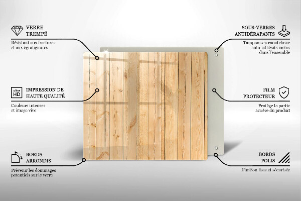 Üveg vágódeszka Finom fa táblák