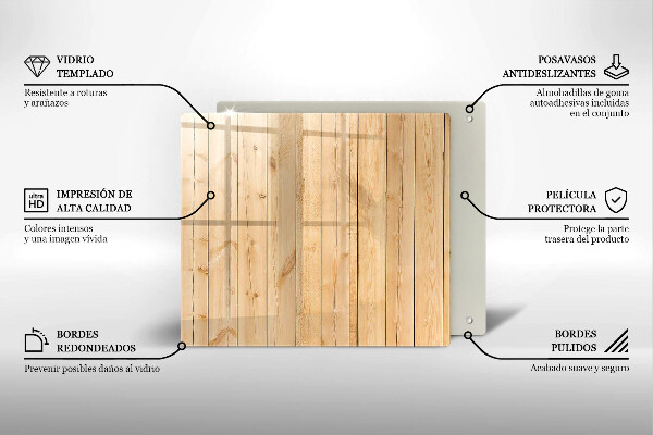 Üveg vágódeszka Finom fa táblák
