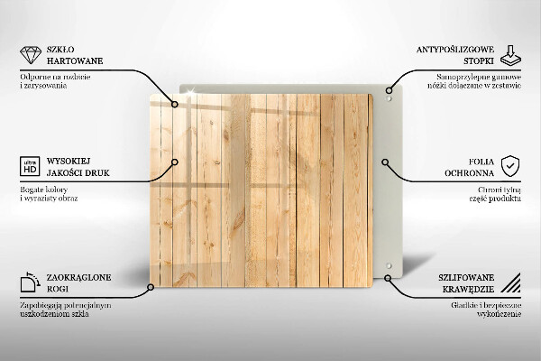 Üveg vágódeszka Finom fa táblák