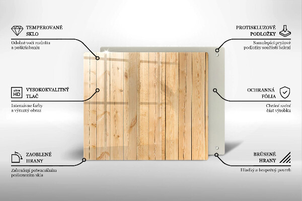 Üveg vágódeszka Finom fa táblák