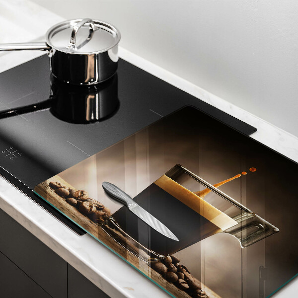 Üveg vágódeszka Üveg és kávébab