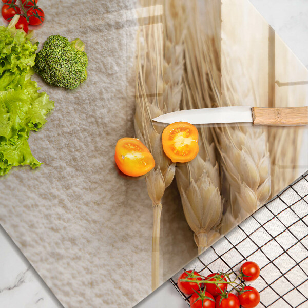 Üveg vágódeszka Liszt és kalászok