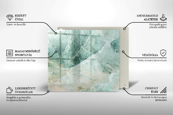 Üveg vágódeszka Kő szerkezet