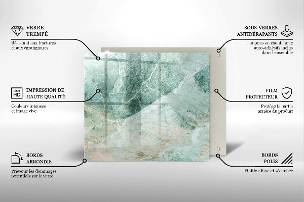 Üveg vágódeszka Kő szerkezet