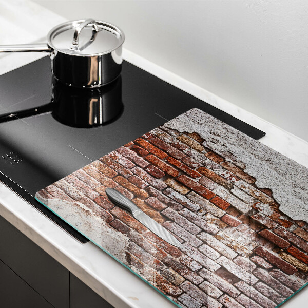 Üveg vágódeszka Régi tégla és beton fal