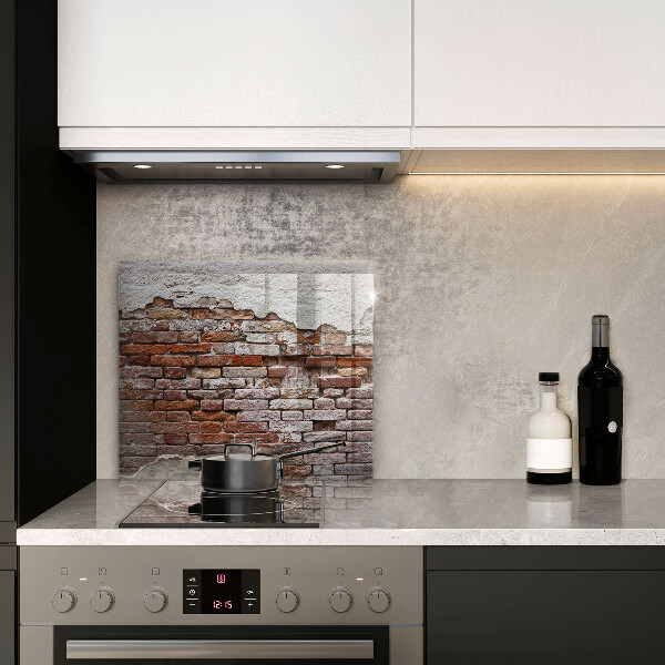 Üveg vágódeszka Régi tégla és beton fal