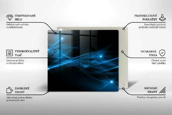 Üveg vágódeszka Absztrakt kék füst