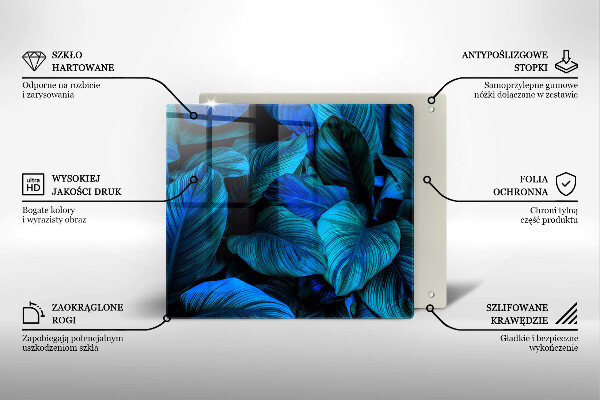 Üveg vágódeszka Dzsungel növényzet levelei