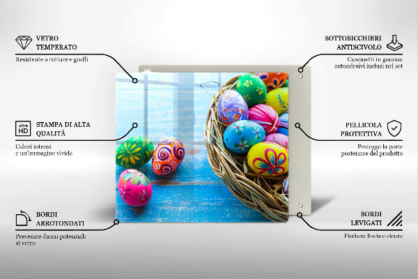 Üveg vágódeszka Húsvéti tojások Húsvéti tojások