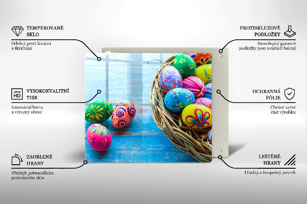 Üveg vágódeszka Húsvéti tojások Húsvéti tojások