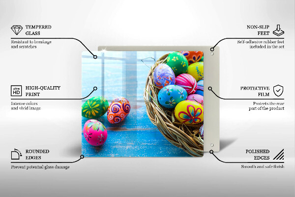 Üveg vágódeszka Húsvéti tojások Húsvéti tojások