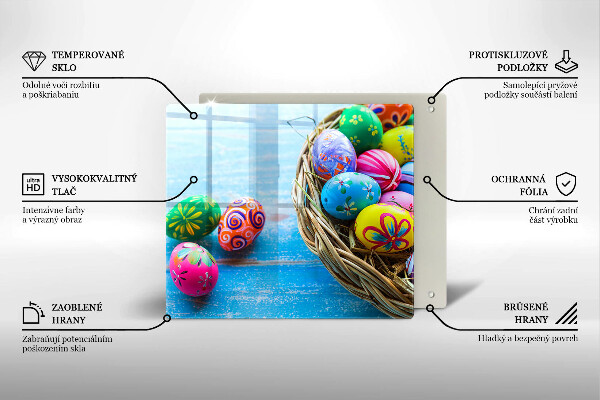 Üveg vágódeszka Húsvéti tojások Húsvéti tojások