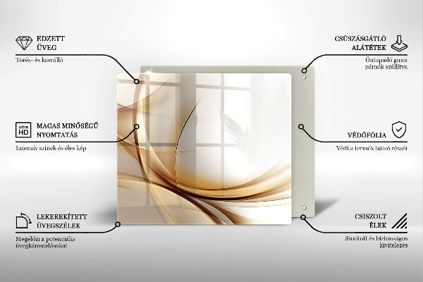 Üveg vágódeszka Absztrakt formák