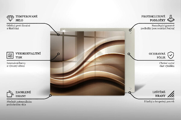 Üveg vágódeszka Absztrakciós finom vonalak