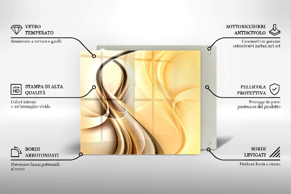 Üveg vágódeszka Füst absztrakció