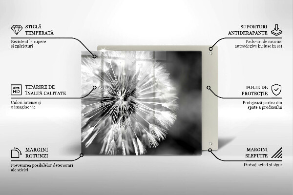 Üveg vágódeszka Finom gyermekláncfű