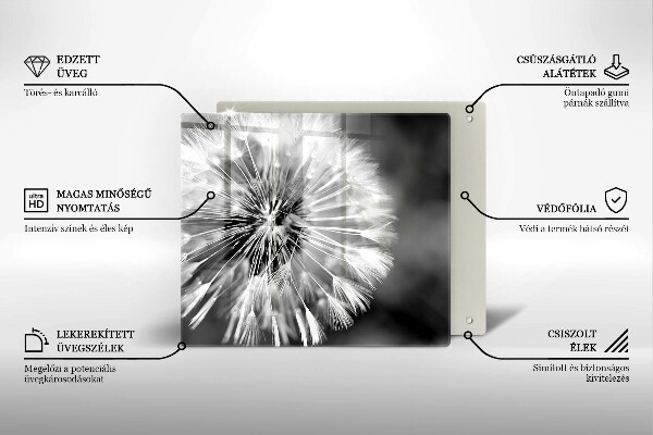 Üveg vágódeszka Finom gyermekláncfű