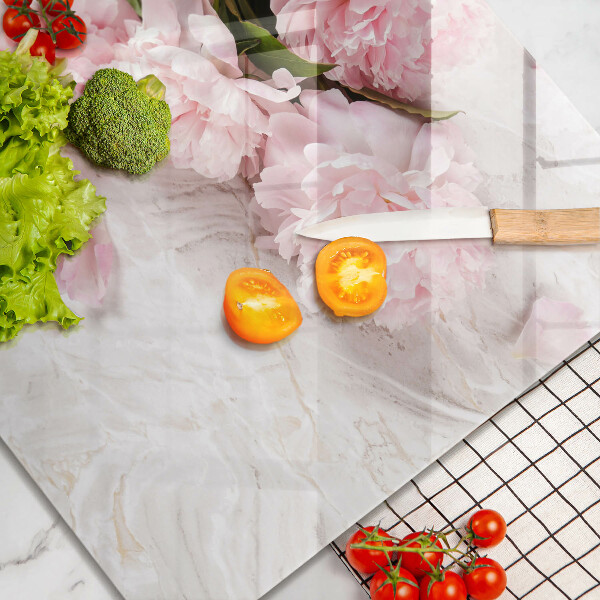 Üveg vágódeszka Finom rózsa virágok