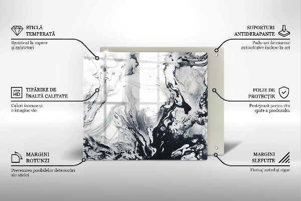 Üveg vágódeszka Tinta absztrakció