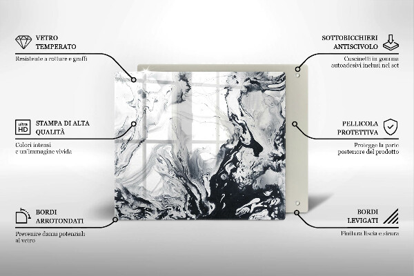 Üveg vágódeszka Tinta absztrakció