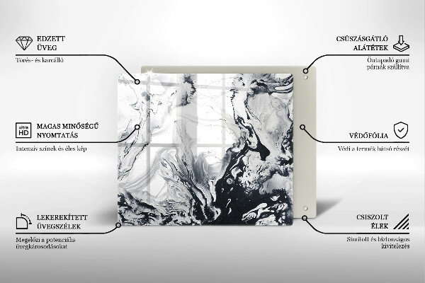 Üveg vágódeszka Tinta absztrakció