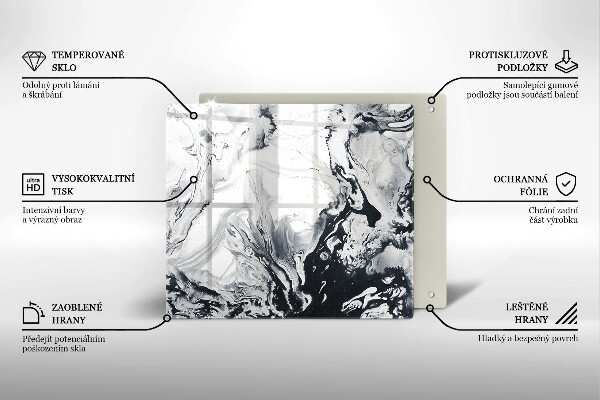 Üveg vágódeszka Tinta absztrakció
