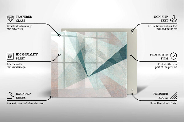 Üveg vágódeszka Éles absztrakció