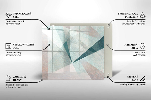 Üveg vágódeszka Éles absztrakció