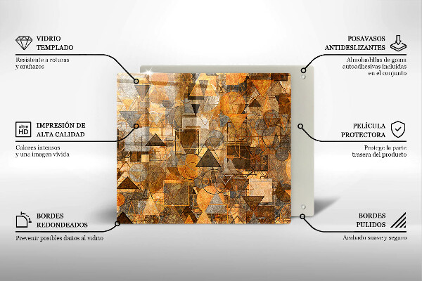 Üveg vágódeszka Varrat nélküli mintát geometriai alakzatok