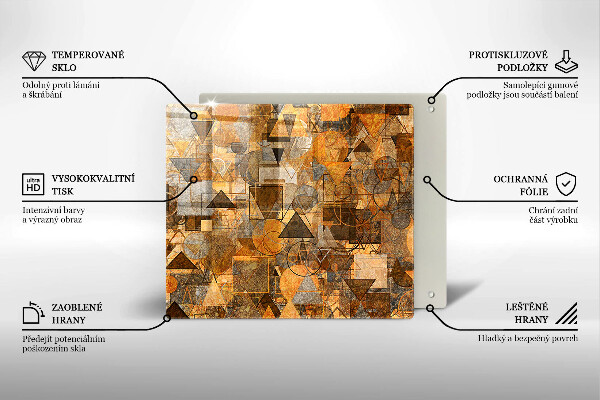Üveg vágódeszka Varrat nélküli mintát geometriai alakzatok