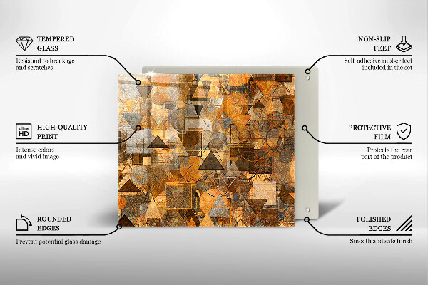 Üveg vágódeszka Varrat nélküli mintát geometriai alakzatok