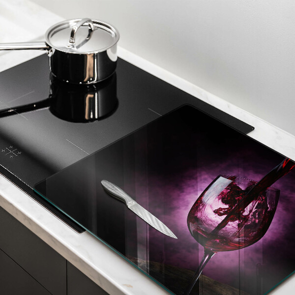 Üveg vágódeszka Egy pohár bor