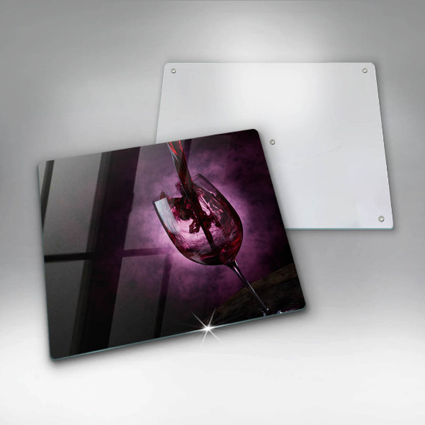 Üveg vágódeszka Egy pohár bor