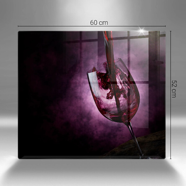 Üveg vágódeszka Egy pohár bor