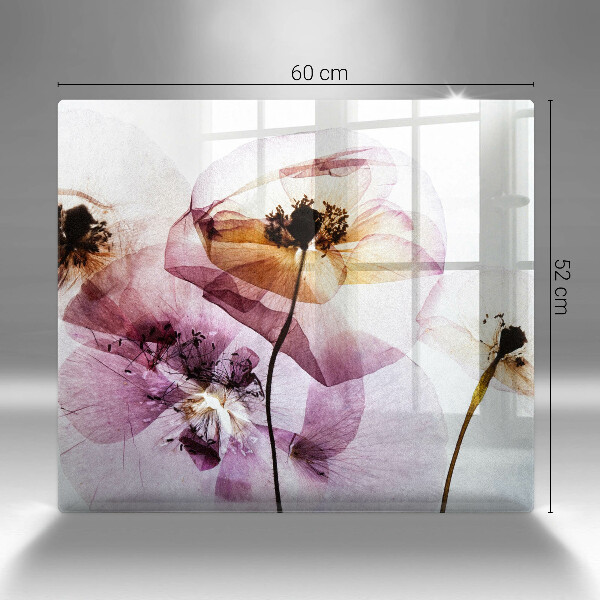 Üveg vágódeszka Finom virágok