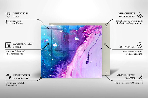 Üveg vágódeszka Absztrakciós tinták