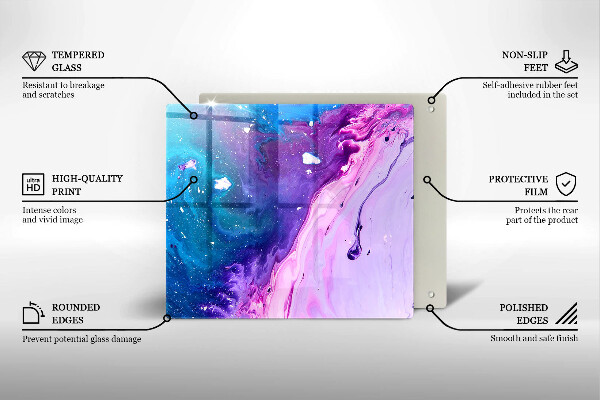 Üveg vágódeszka Absztrakciós tinták