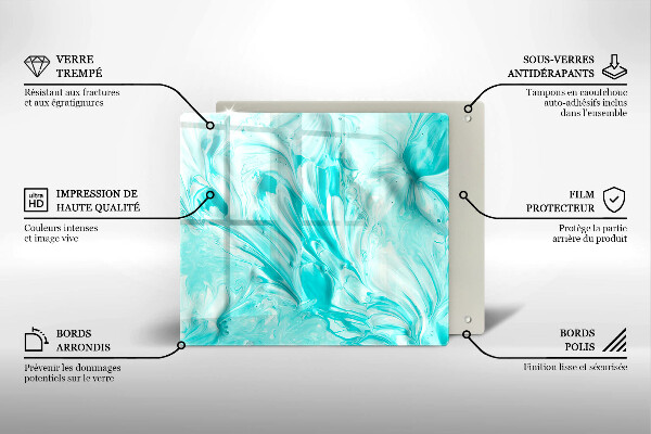 Üveg vágódeszka Absztrakciós festékek