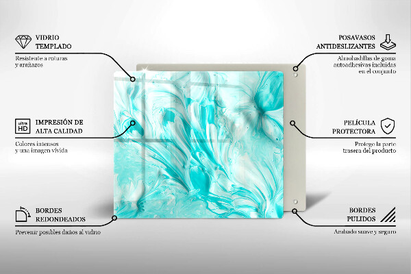 Üveg vágódeszka Absztrakciós festékek