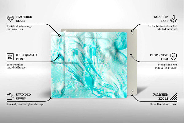 Üveg vágódeszka Absztrakciós festékek