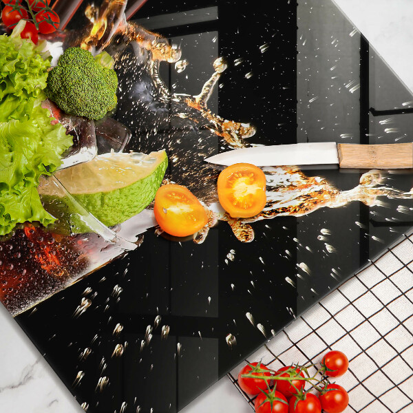 Üveg vágódeszka Igyál jéggel