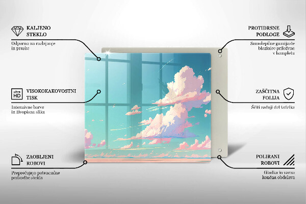 Üveg vágódeszka Mesebeli mennyország