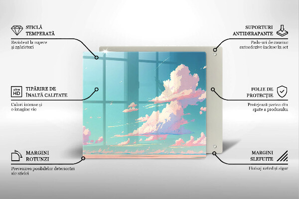 Üveg vágódeszka Mesebeli mennyország