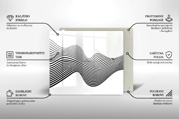 Üveg vágódeszka Lineáris absztrakció