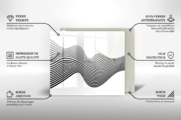 Üveg vágódeszka Lineáris absztrakció