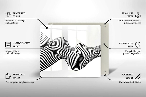 Üveg vágódeszka Lineáris absztrakció