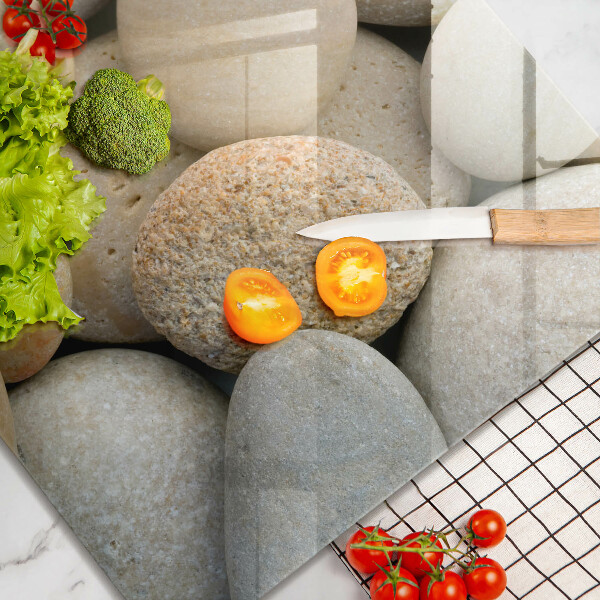 Üveg vágódeszka Ovális kövek mintája