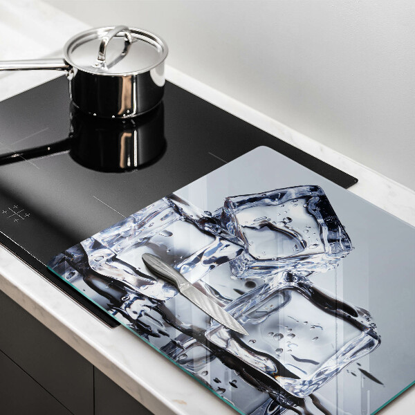 Üveg vágódeszka Jégkockák