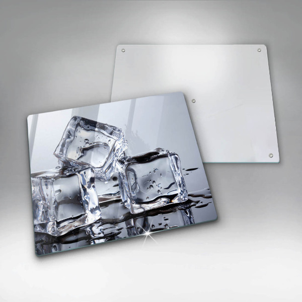 Üveg vágódeszka Jégkockák