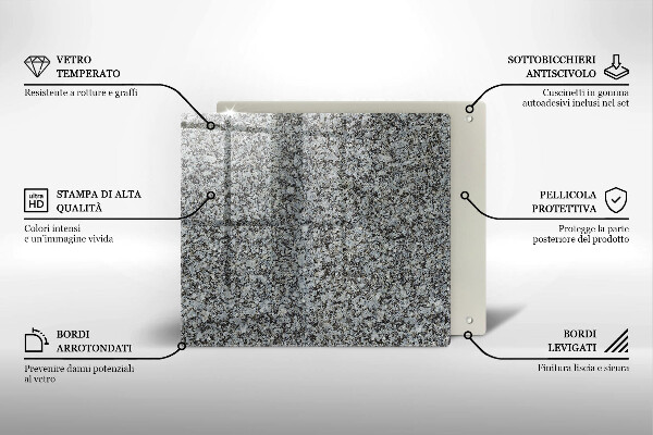 Üveg vágódeszka Kő textúra